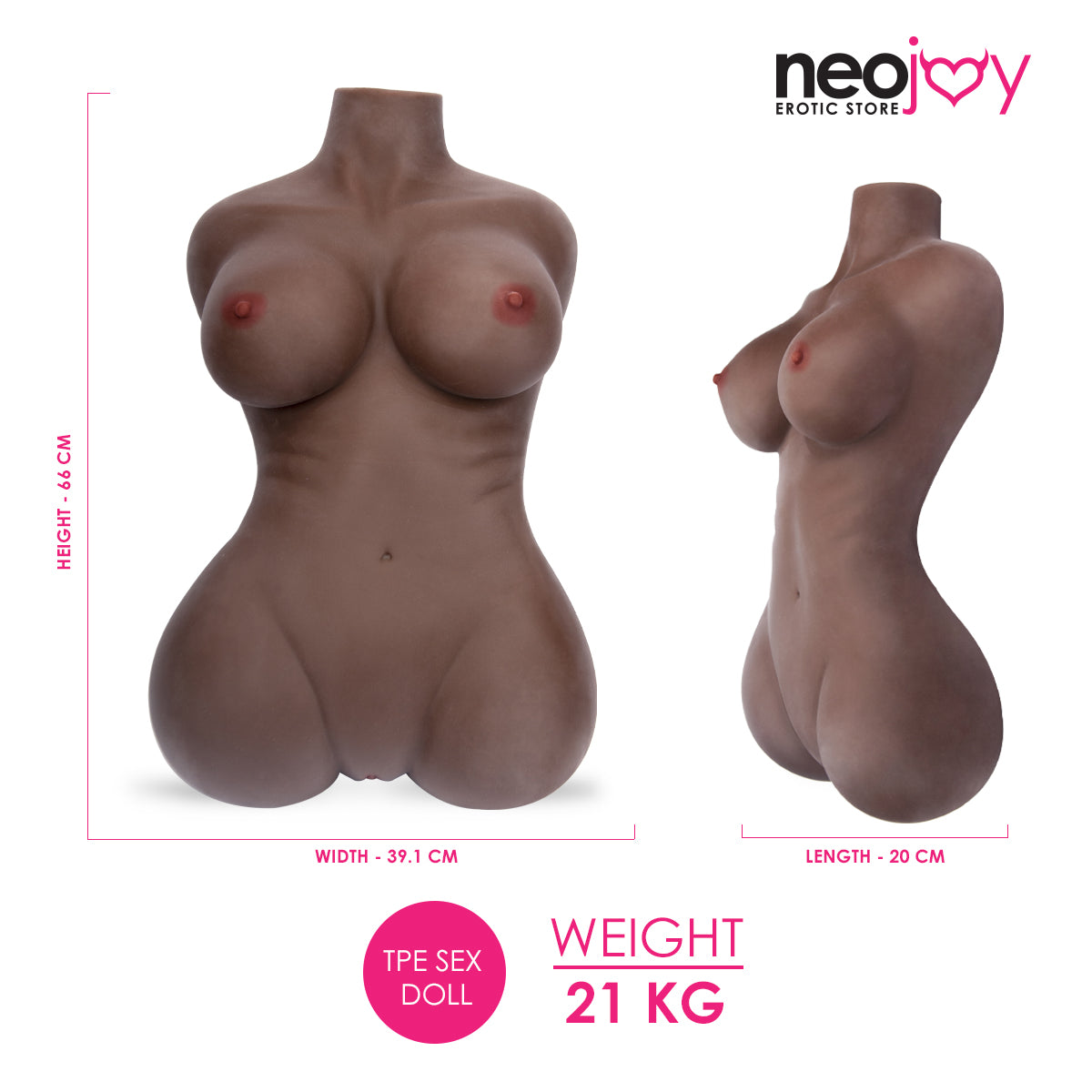 Neojoy Realistic Fantasy Sex Doll with Ass & Vagina TPE- Large-21kg