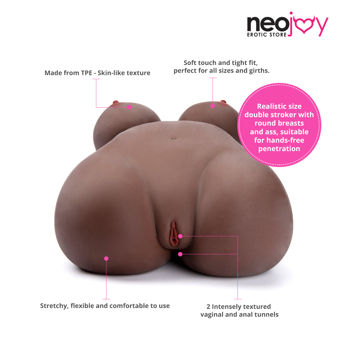 Neojoy Realistic Fantasy Sex Doll with Ass & Vagina TPE- Large-21kg