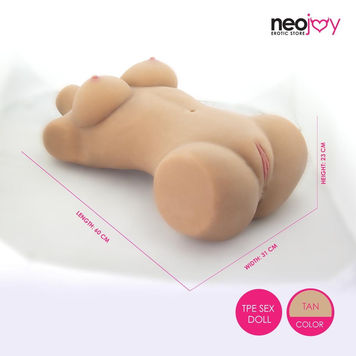 Neojoy Easy Torso With Girlfriend Julie Head - Realistic Sex Doll Torso With Head Connector - Tan - 17kg - Lucidtoys