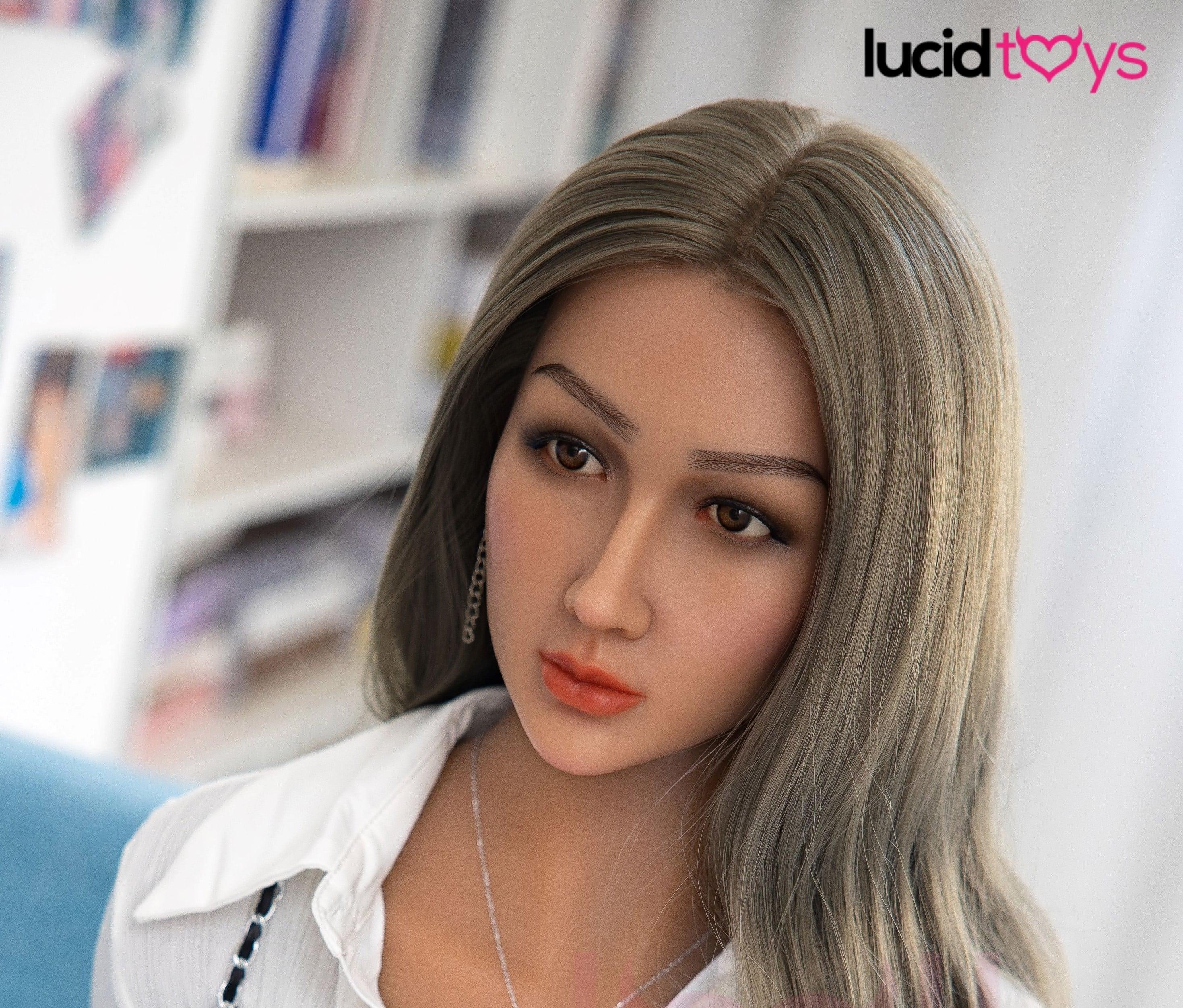 Girlfriend Dolls - Sex Doll Head - M16 Compatible - Brown - Lucidtoys