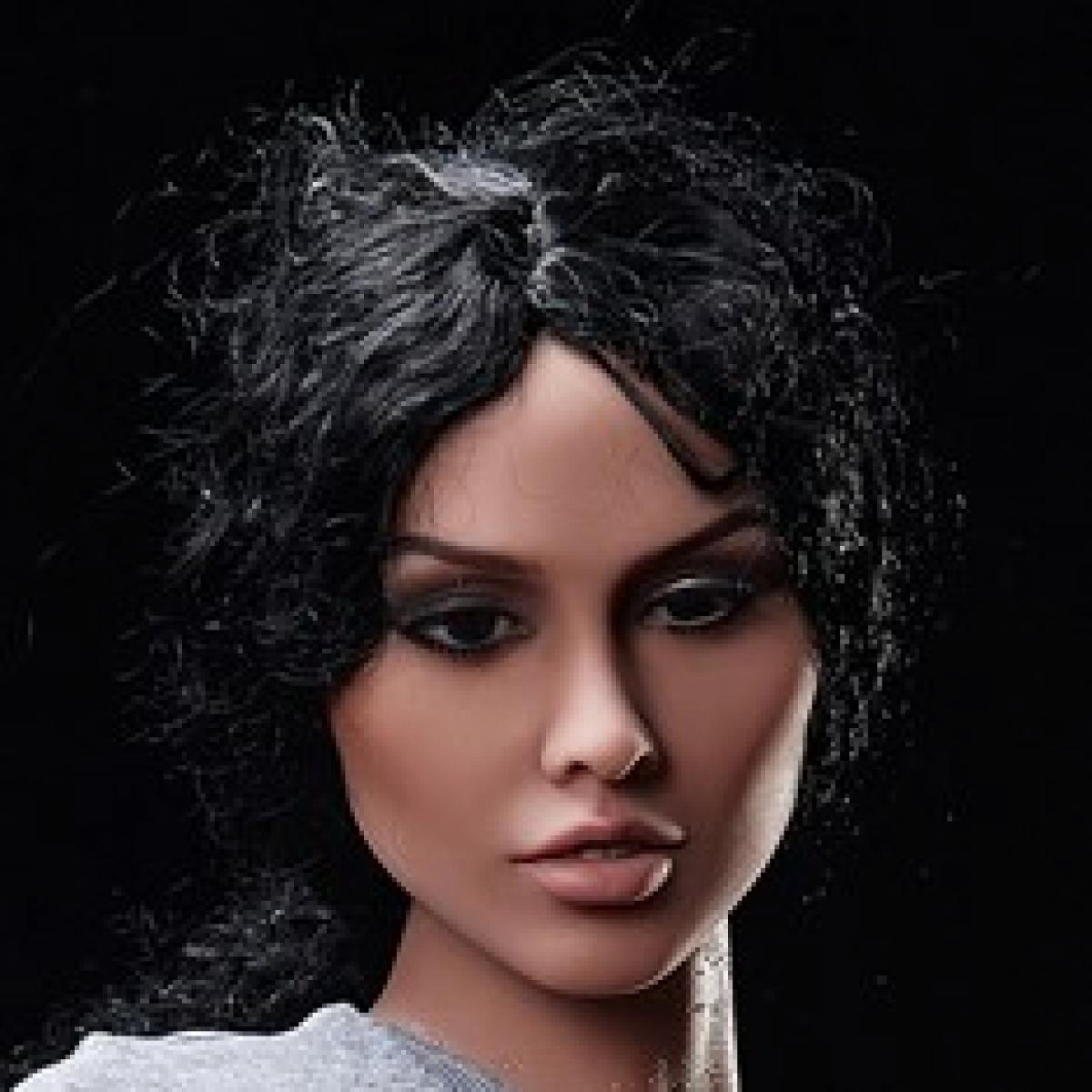 Neodoll Racy Selina - Sex Doll Head - M16 Compatible - Brown - Lucidtoys