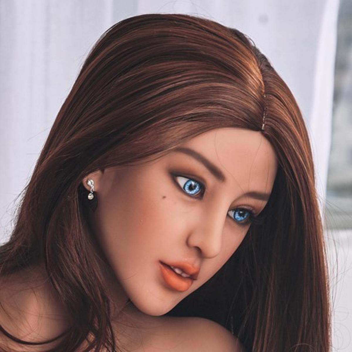 Neodoll Racy Cecelia Head - Sex Doll Head - M16 Compatible – Brown - Lucidtoys