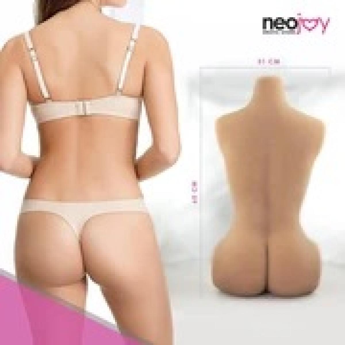 Neojoy Easy Torso With Girlfriend Ann Head - Realistic Sex Doll Torso With Head Connector - Tan - 17kg - Lucidtoys