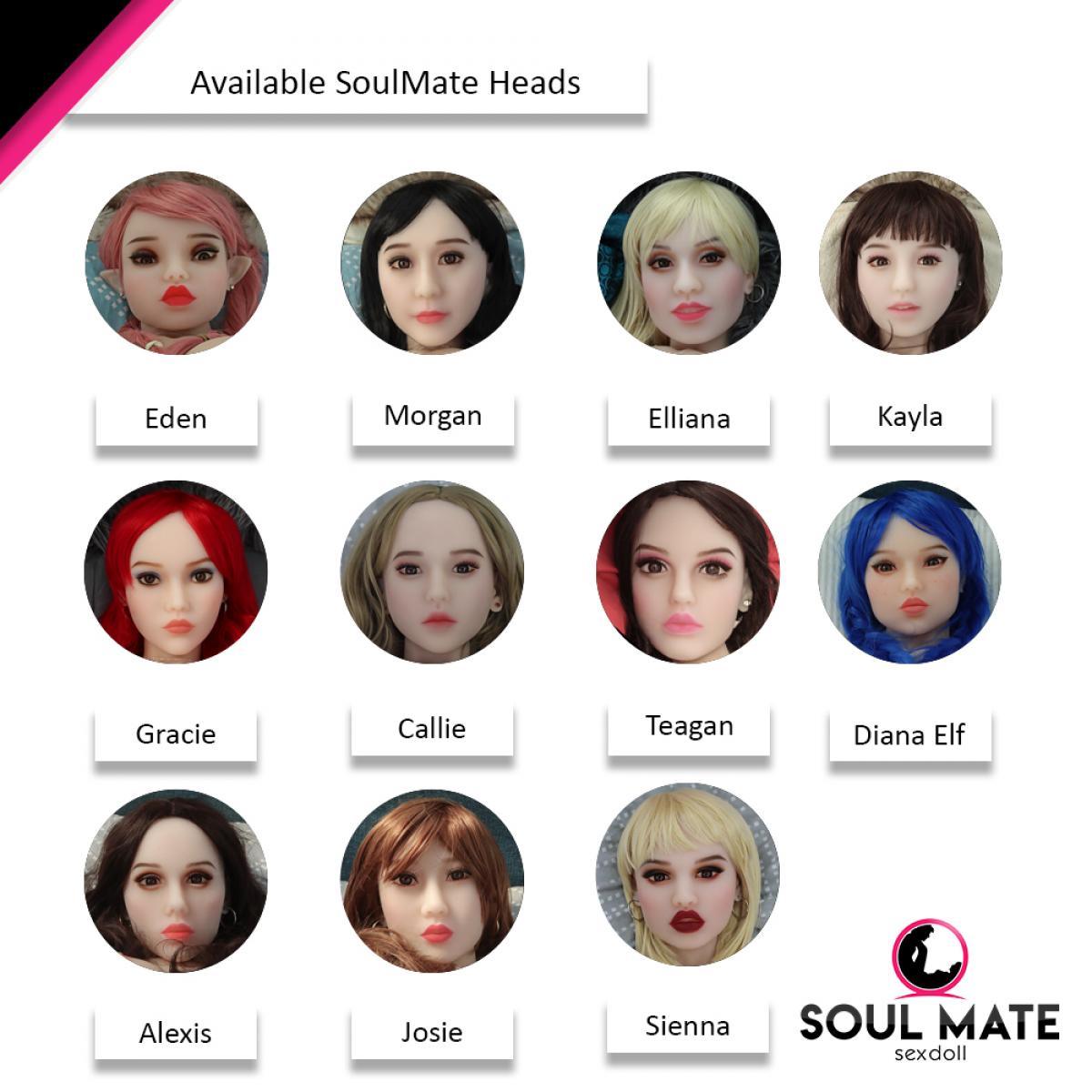 Soulmate Dolls - Alexis Head With Sex Doll Torso - White - Lucidtoys