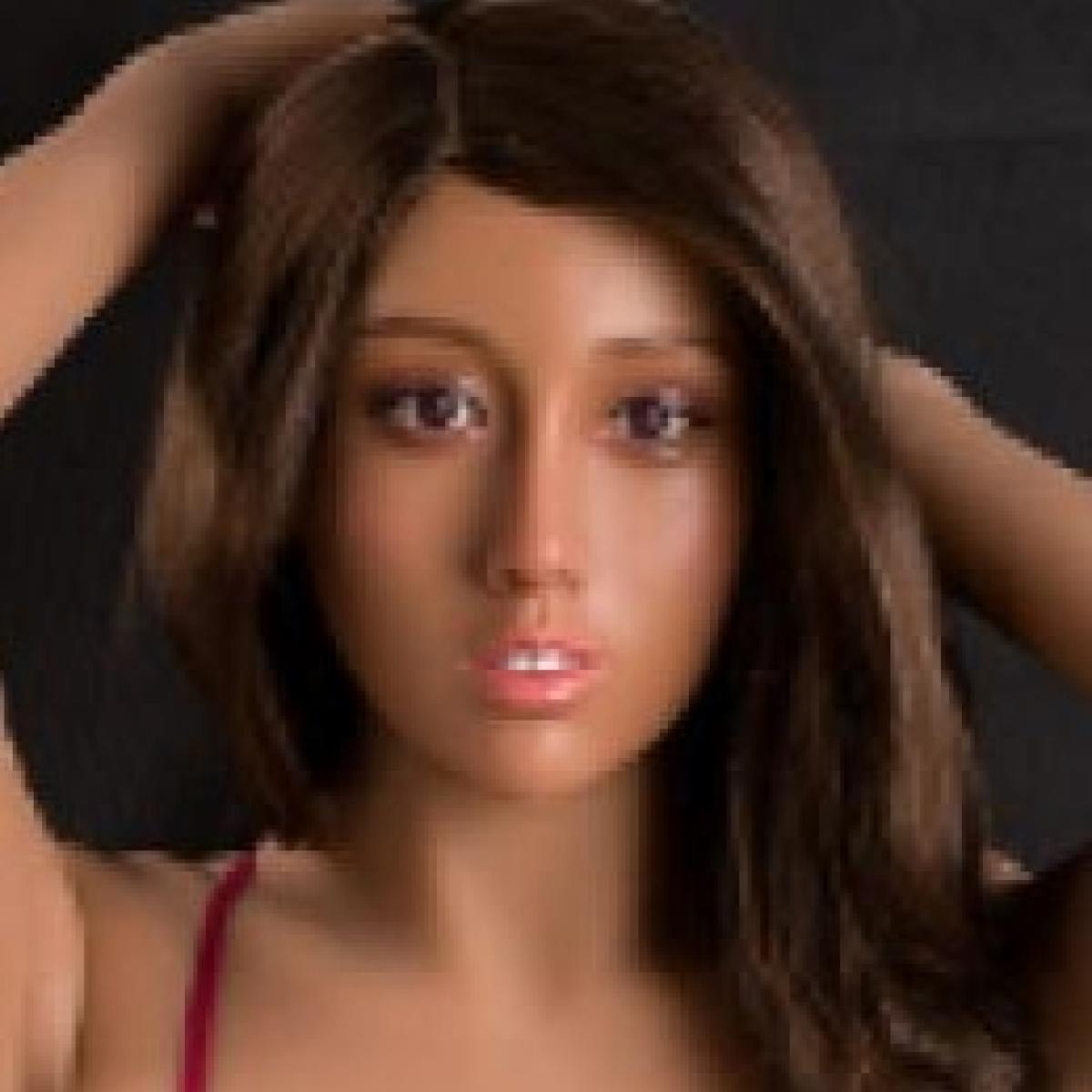 XYDoll Head - Julia - Realistic Sex Doll Head- M16 Compatible - Tan - Lucidtoys