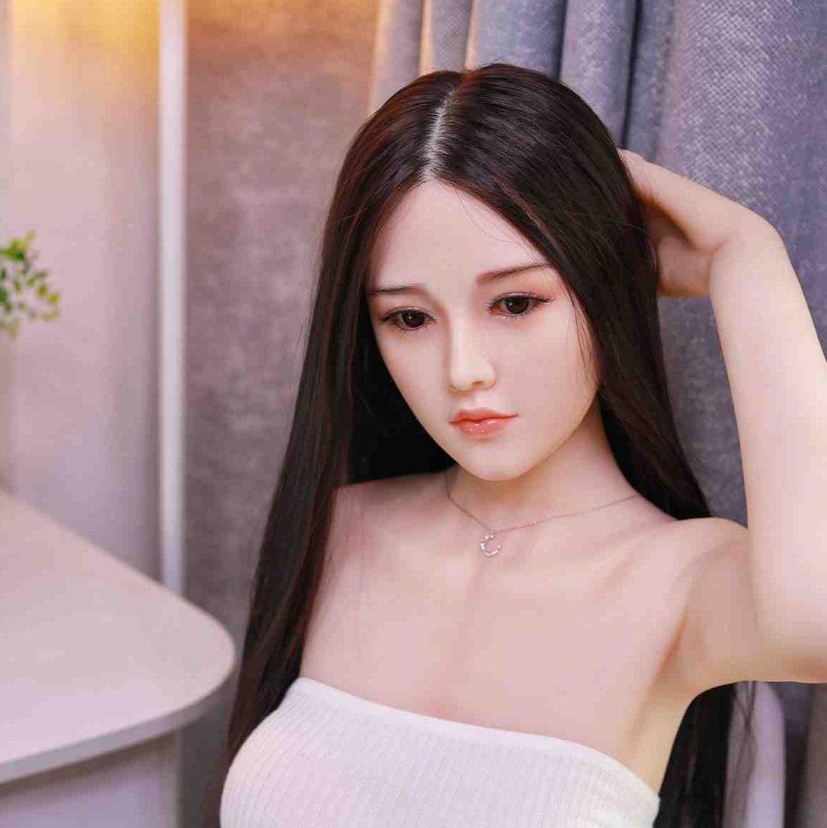 Neodoll Sugar Babe - Kenzie - Silicone Sex Doll Head - Implanted Hair - Silicone Colour - Lucidtoys