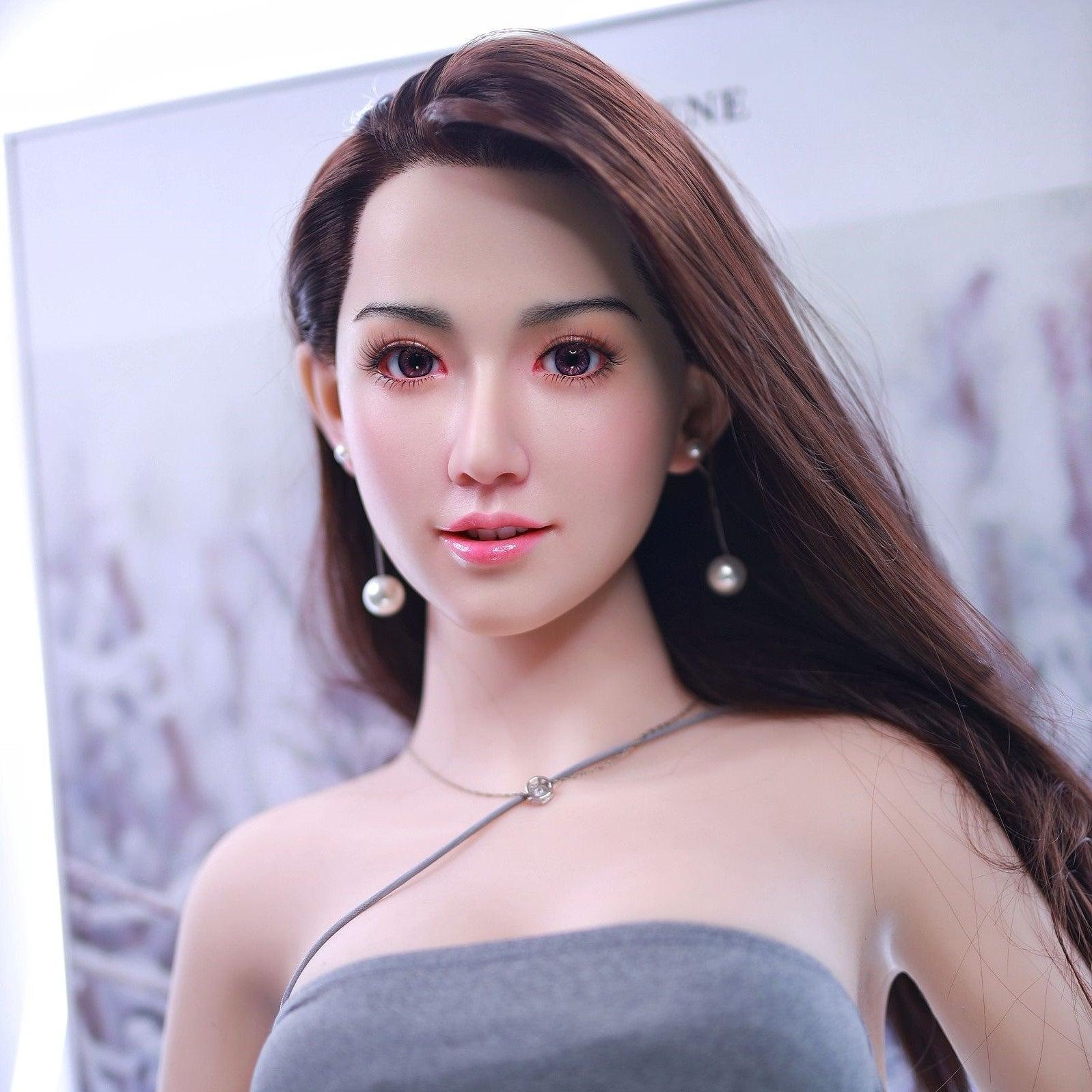 Neodoll Sugar Babe - Kiara - Silicone Sex Doll Head - Implanted Hair - Silicone Colour - Lucidtoys