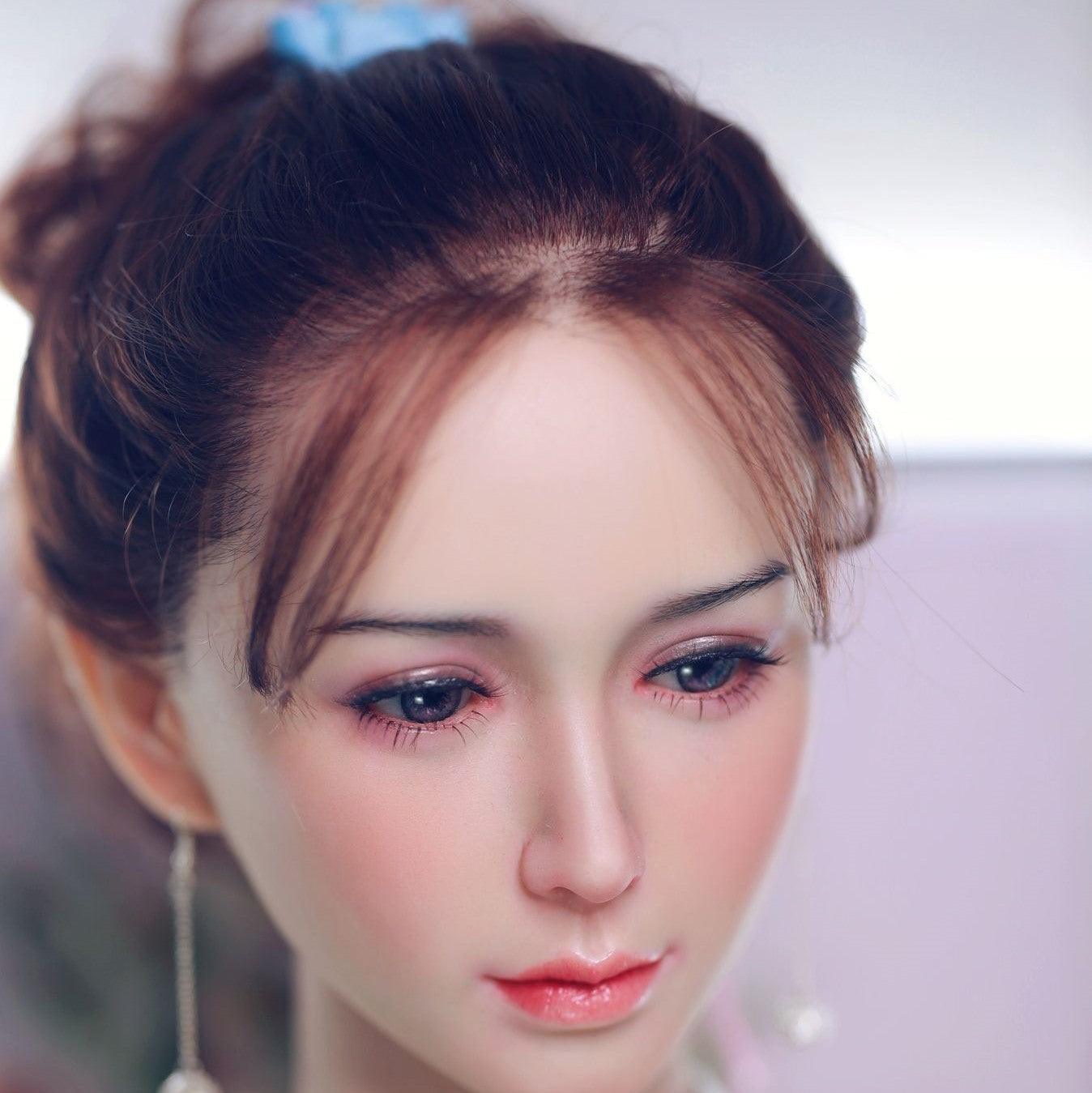 Neodoll Sugar Babe - Rylie - Silicone Sex Doll Head - Implanted Hair - Silicone Colour - Lucidtoys