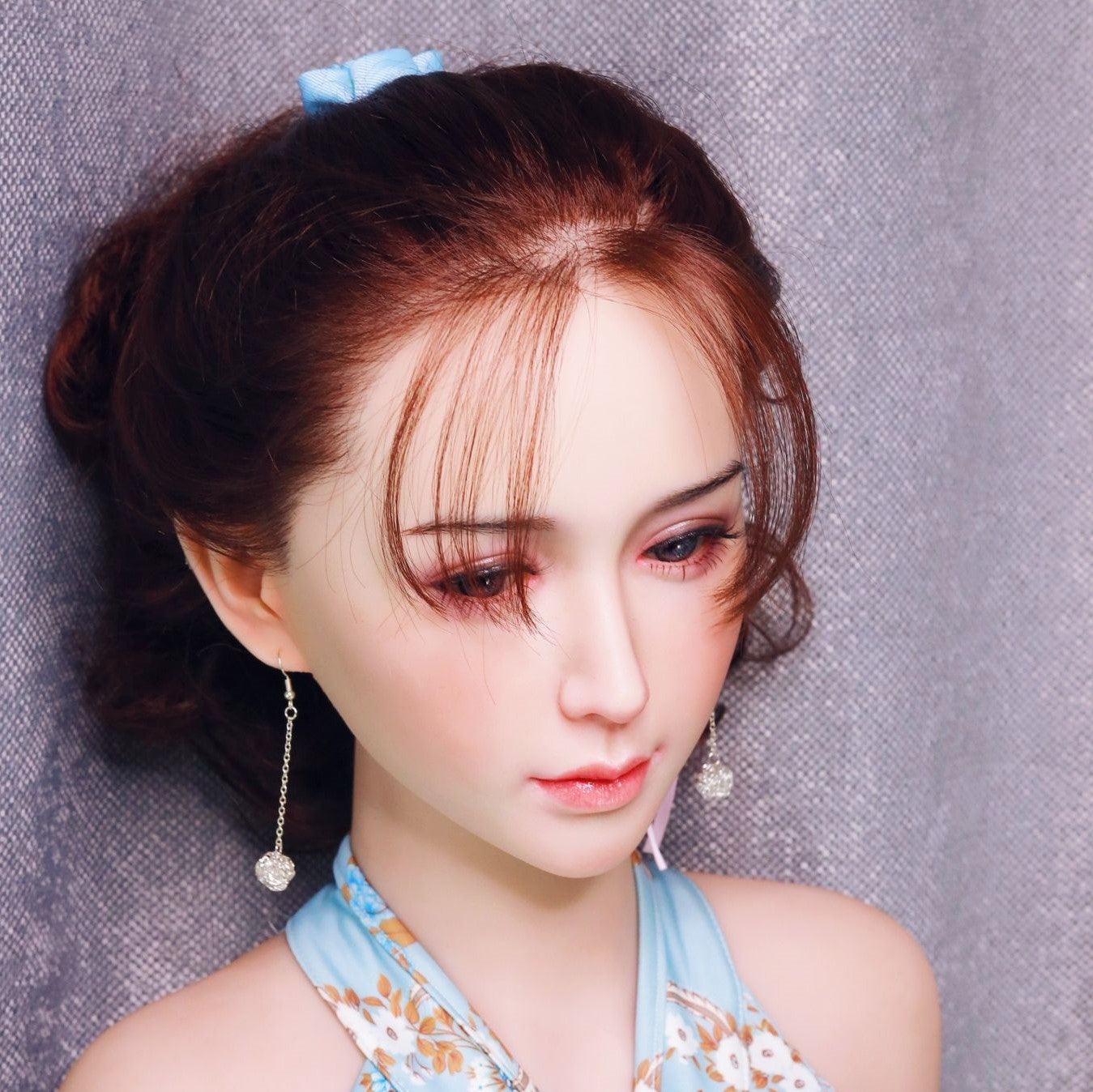 Neodoll Sugar Babe - Rylie - Silicone Sex Doll Head - Implanted Hair - Silicone Colour - Lucidtoys