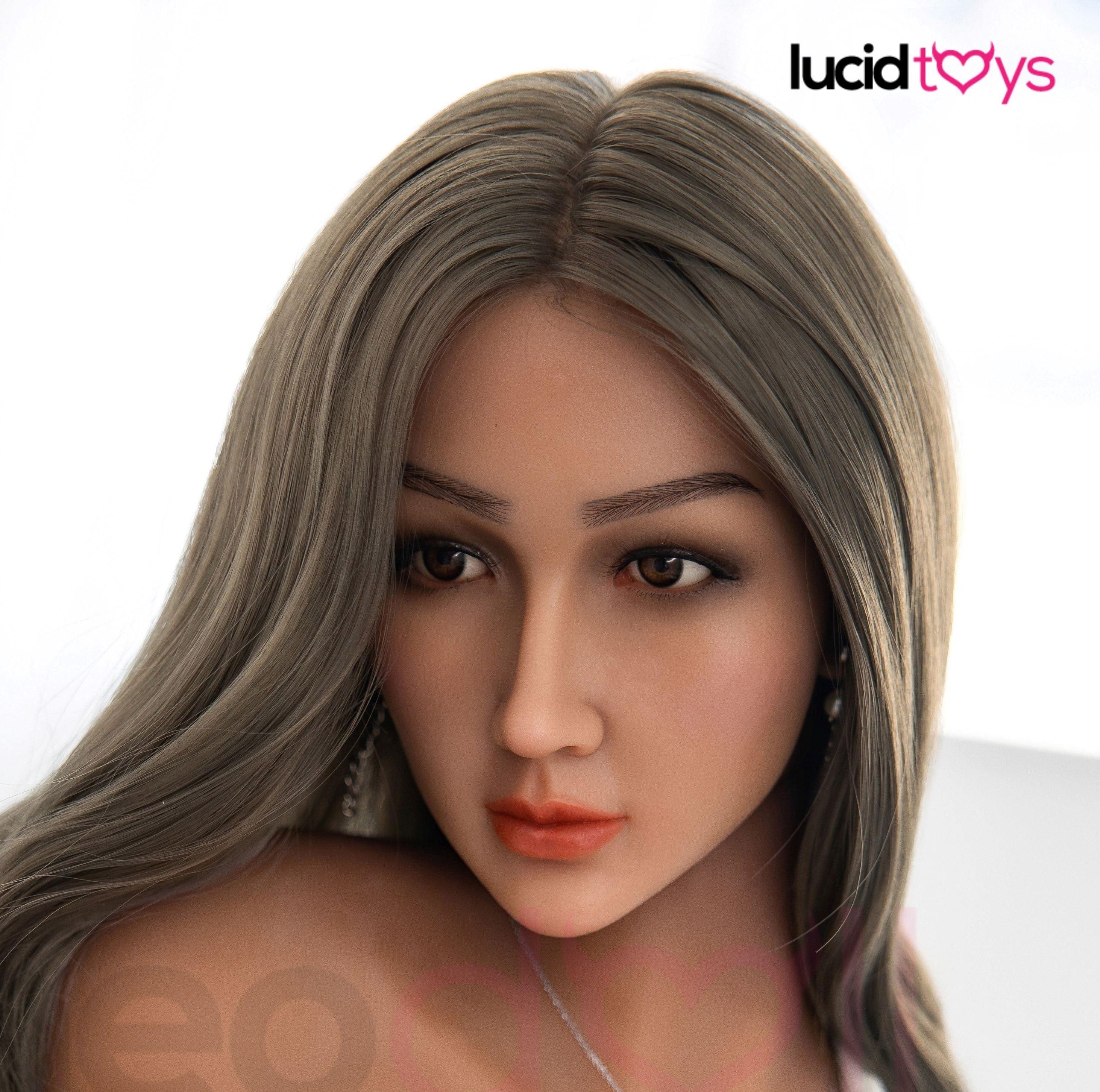 Girlfriend Dolls - Sex Doll Head - M16 Compatible - Brown - Lucidtoys