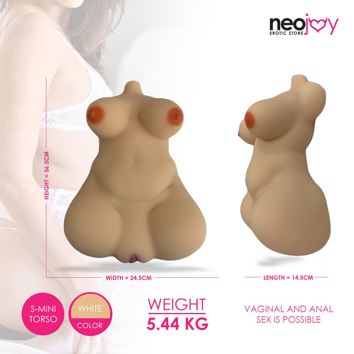 Climax - S-Mini Torso - White - 52.07 cm - 5.44 KG (12 LBS) - Lucidtoys