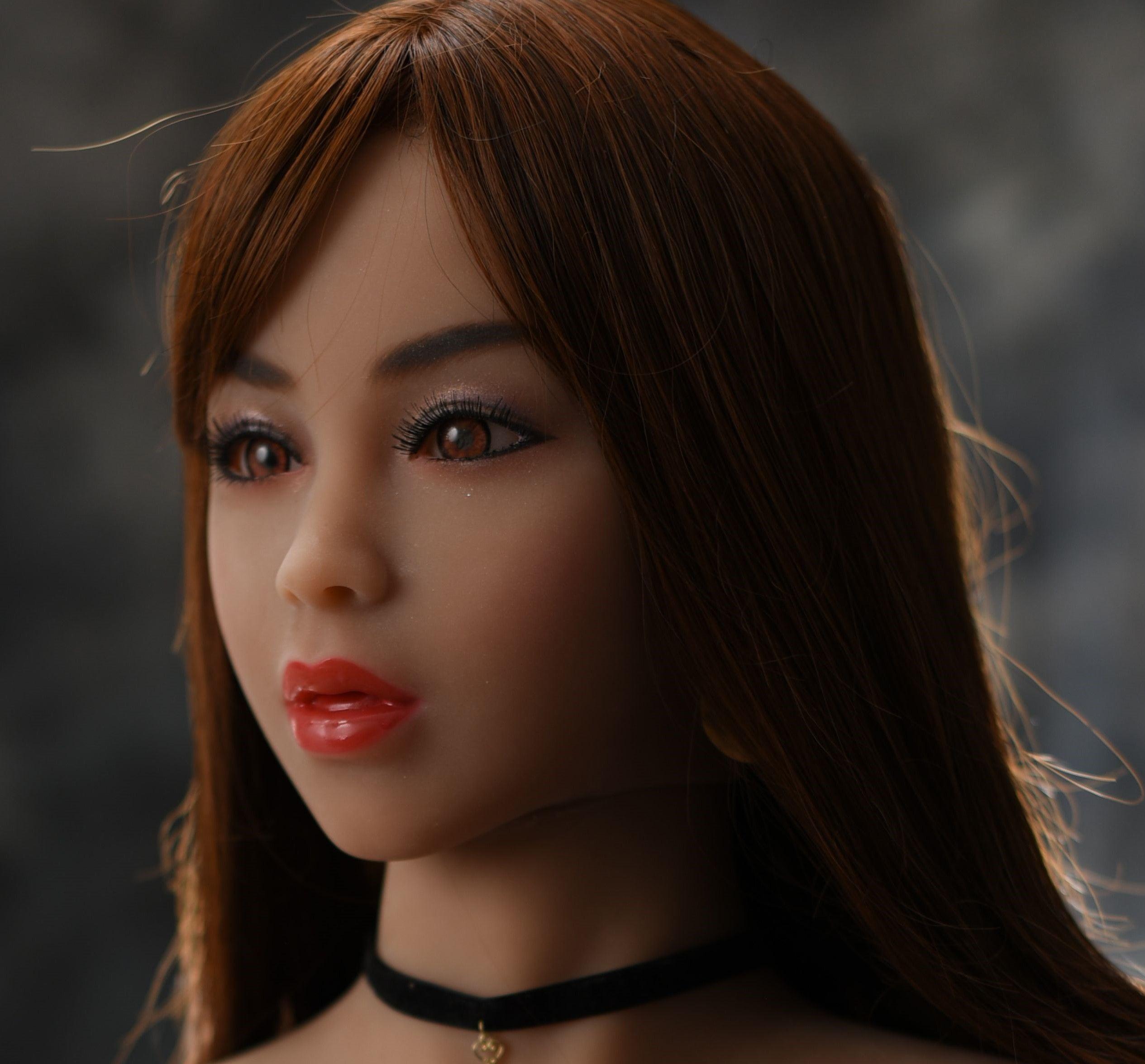 YouQ Head - Sex Doll Head- M16 Compatible - Brown - Lucidtoys