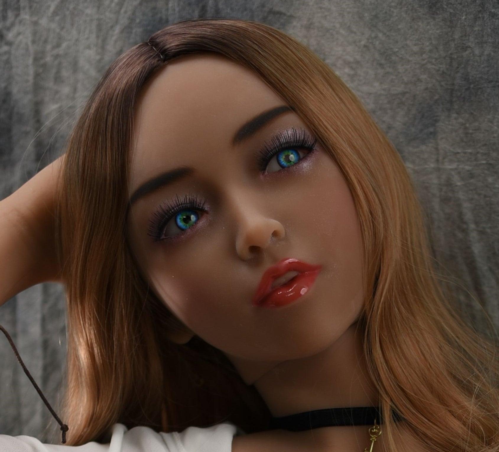 YouQ Head - Sex Doll Head- M16 Compatible - Brown - Lucidtoys