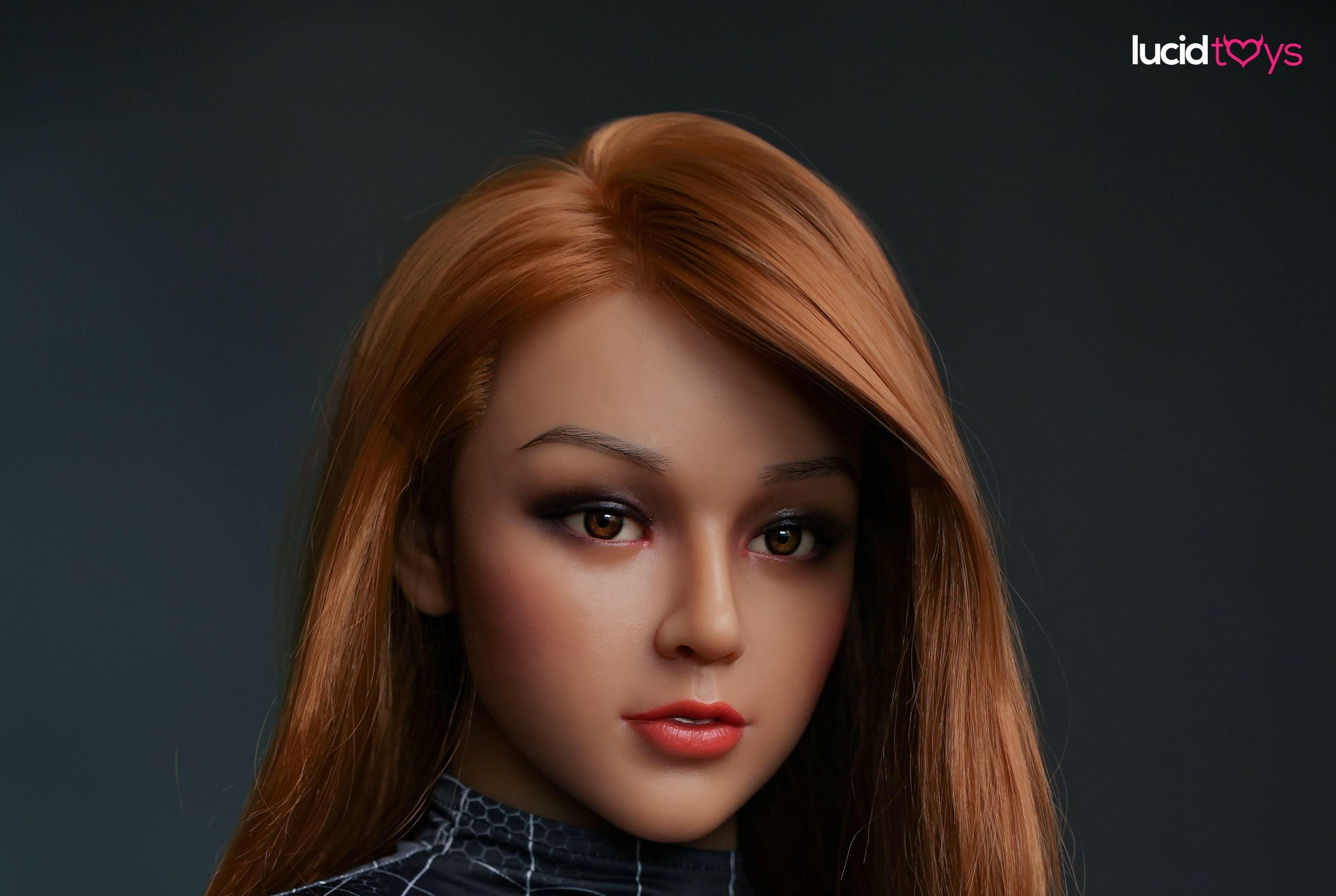 Girlfriend Dolls - Sex Doll Head - M16 Compatible - Brown - Lucidtoys