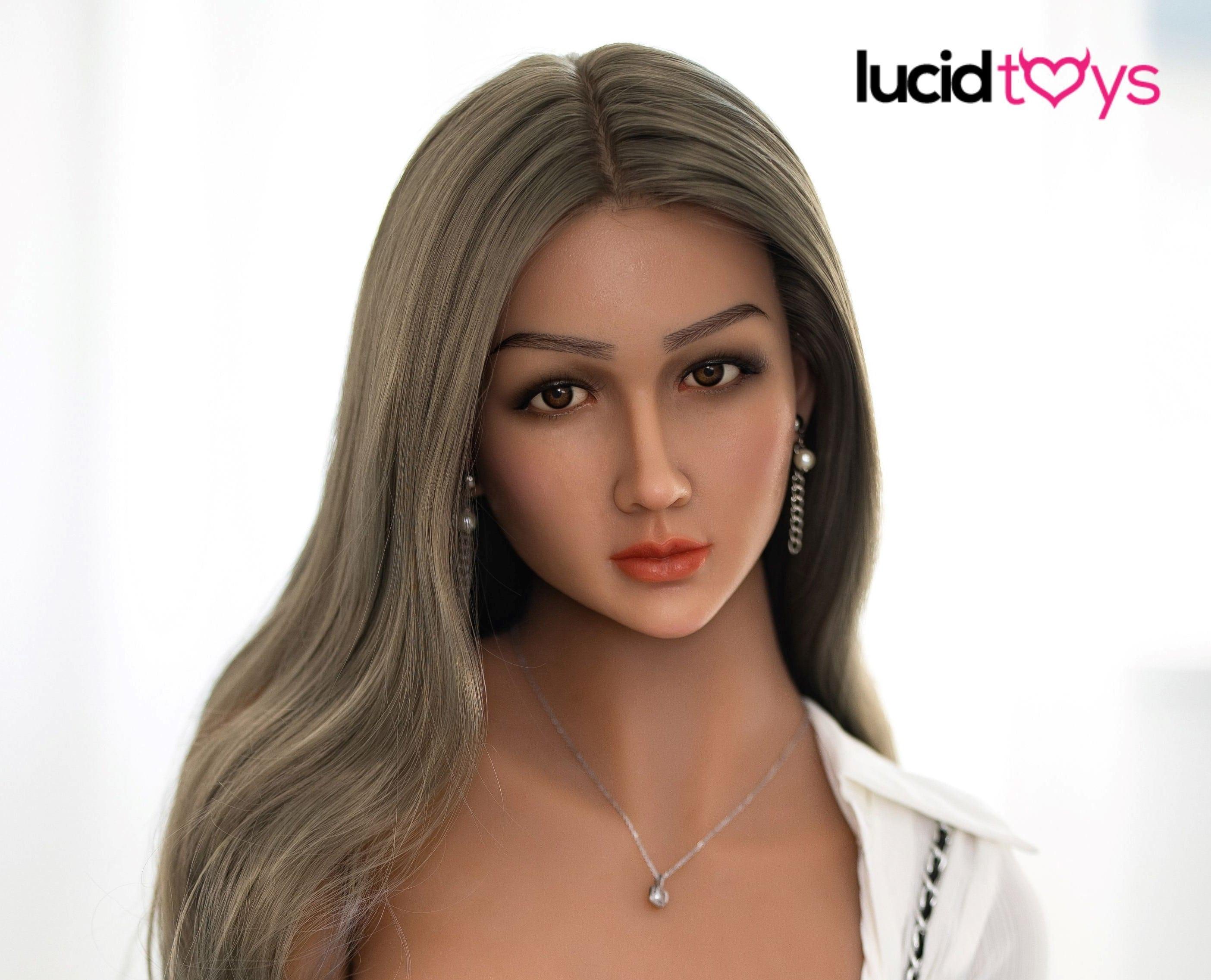 Girlfriend Dolls - Sex Doll Head - M16 Compatible - Brown - Lucidtoys