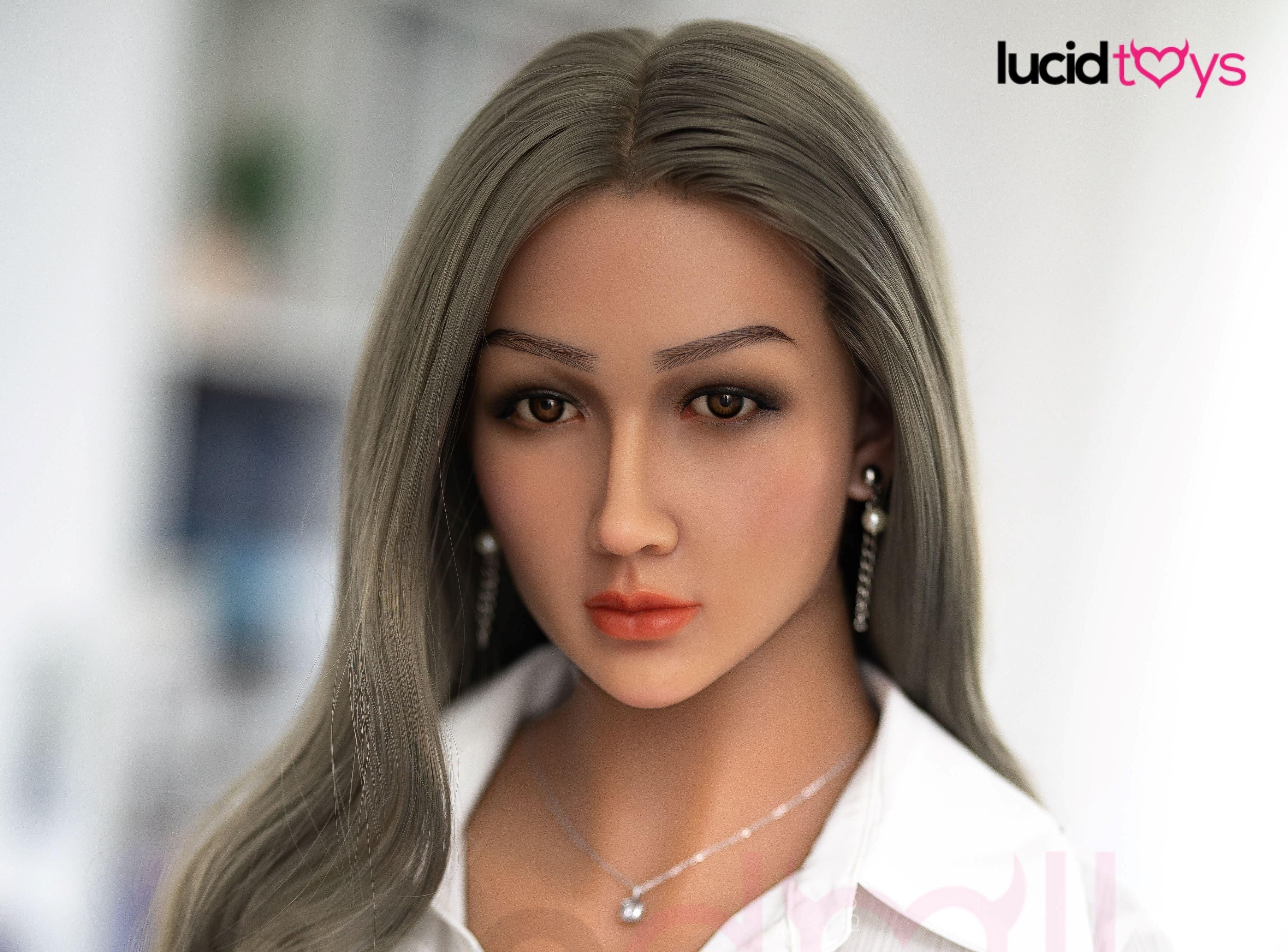 Girlfriend Dolls - Sex Doll Head - M16 Compatible - Brown - Lucidtoys